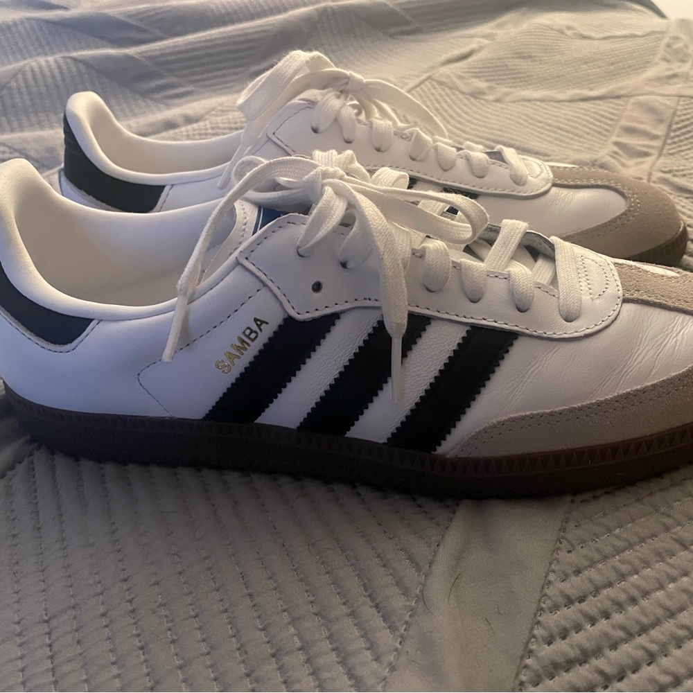 Adidas Samba with Black and White Stripes